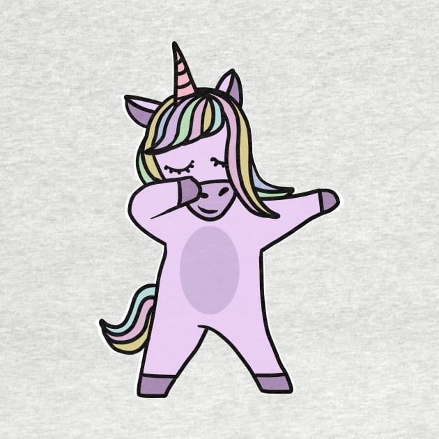 Cute Unicorn Dab Dance Dabbing by dukito
